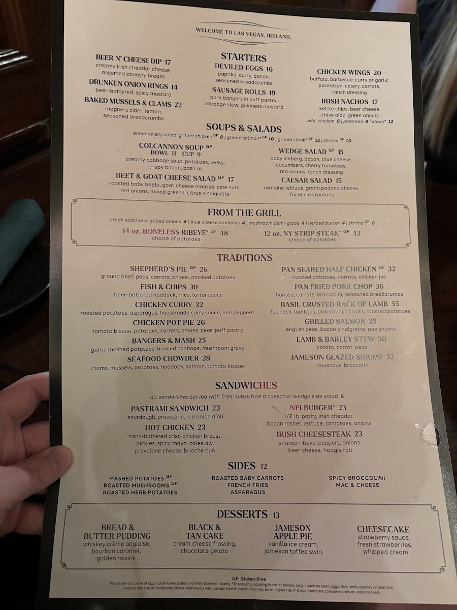 Nine Fine Irishmen Menu - Image 3
